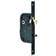 Serrure à larder 1 point MULTIBAT à mentonnet clé L 4 gorges axe 50 mm noire