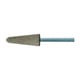 Meule sur tige INOX EDGE - conique - 16 x 45 x 6 mm - Grain 46