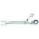 Clé mixte à cliquet chromé satiné avec attache 467.SLS - 24 mm x 320 mm - Épaisseur de fourche : 8,9 mm
