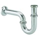 Siphon tube pour lavabo réglable - Diamètre d'entrée : 1"1/4 - Hauteur garde d'eau : 65 mm - Diamètre sortie : 32 mm