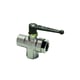 Robinet série universelle équerre femelle 0483 - G1/4 - BSPP - laiton nickelé - DN6
