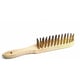 Brosse à main en acier rond - 3 rangs