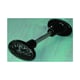 Bouton double ovale ORNE sans portée aluminium noir carré 6 x 90 mm
