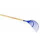 Balai à gazon acier 22 dents courbées avec manche bois - 45 cm