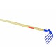 Croc à fumier 4 dents avec manche bois 20 cm