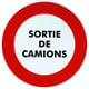 Panneau de signalisation PVC rigide sortie de camions 290 mm