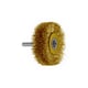 Brosse à fil circulaire sertie, pour perceuses électriques et les machines à grande vitesse - fil laiton 0,2 mm - diamètre 70 mm - épaisseur 18 mm