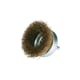 Brosse à fil sur tige 7023600851 pour perceuse - diamètre 50 mm - fil laiton - diamètre du fil 0,2 mm