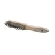 Brosse à main 0001-151 avec fil droit en inox 0,30 mm - 4 rangs