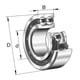 Roulement à billes à contact oblique à 2 rangées série 3000-B-2RSR-TVH - Diamètre intérieur : 70 mm - Diamètre extérieur : 125 mm - Largeur : 39,7 mm - Angle de contact : 30°