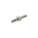 Embout à douille annelée pour coupleur 285 - double obturations - DN5 mm - laiton nickelé - 6 mm
