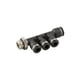 Raccord instantané multi-Té réduit piquage latéral 55365 - 3/8 - 10 mm - laiton nickelé