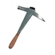 Marteau de couvreur manche cuir panne large pour droitier