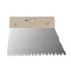 Spatule à colle avec dents carrées et manche en bois - 4 x 2,5 x 2,5 mm