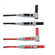 Cordon surmoulé PVC multimètre 1 noir et 1 rouge 1,5 mètres avec fiche mâle Diamètre 4 mm 1000V
