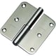 Paumelle inox ARGENTA inox bout ronds 80X80 mm pour menuiserie bois