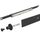 Rail pour ferrure de porte coulissante ROC-DESIGN RD-T9-B avec amortisseur longueur 1950 mm