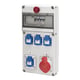 Coffret électrique de chantier triphasé Q-DIN 10 - 40 A - 4 PC 16 A + 1 PC 32 A + AU