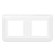 Plaque de finition MOSAIC - 2 poste - blanc - 82x153 mm - sens de montage : horizontal