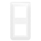Plaque de finition MOSAIC - 2 poste - blanc - 82x153 mm - sens de montage : vertical