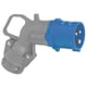Fiche mobile coudée industrielle HYPRA 2P+T 200V à 250V plastique - 16A