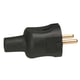 Fiche caoutchouc 2P - 16A - noir