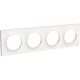Plaque pour appareillage ODACE STYL - 4 poste - blanc