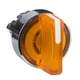 Tête de bouton tournant à manette lumineux Harmony XB4 - 22 mm - 2 positions fixes - orange