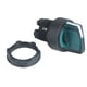 Tête de bouton à manette lumineux série ZB5AK - 22 mm - 2 positions fixes - vert - ZB5AK1233