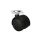 Roulette de meuble sur platine bandage plastique 660.07 diamètre 50 mm charge 40 kg
