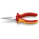 Pince à bec demi rond chromée isolée 1000V - 160 mm - Longueur des becs : 50 mm