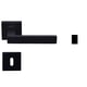 Rosace carrée inox 304 noire mat pour béquille COLETTE