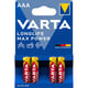 Pile LONGLIFE POWER MAX - LR3/AAA - 1,5 V - blister de 4