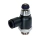 Régleur de débit banjo série 346 - réglage bouton/vis - plastique - polymère technique - D=8 mm G1/4" - 34602224