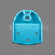 Triangle fix poignee bleue indigo