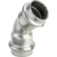 Coude inox à sertir 45° femelle 2326