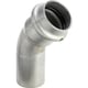 Coude inox à sertir 45° mâle-femelle 23261