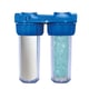 Filtre double domestique cartouche extrudée + silicopolyphosphate 25µ - 3/4"