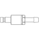 Coupleur rapide profil International 20SBTF - DN2,7 mm - laiton nickelé - cannelé - 4 mm
