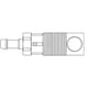 Coupleur rapide à bouton poussoir de sécurité 84KPTF - DN8 mm - aluminium anodisé et laiton nickelé - cannelé - 10 mm