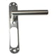 Béquille double inox 304 sur sous plaque acier zingué angle vif