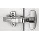 Charnière invisible ouverture 110° SENSYS montage rapide FIX sans amortisseur entraxe 45 mm rentrant coudure 16 mm