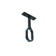 Piton sur platine pour tube de penderie ovale 30 x 15 mm