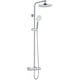 Colonne de douche Rhône chromée - mitigeur thermostatique - ronde - 1080 mm