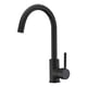 Mitigeur d'évier Saône bec haut noir mat - Hauteur du bec 214 mm - Longueur du bec 188 mm