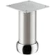 Pied de meuble de cuisine réglable aspect inox hauteur 100 mm