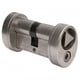 Cylindre 2 entrées inox avec triangle pompier de 11 mm affleurant 30 x 30 mm