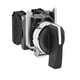 Bouton tournant à crosse Harmony XB4 - D22 mm - 3 positions rappel au centre - noir - 2F