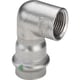 Coude inox à sertir 90° femelle taraudé 23142 - 1/2" - 15 mm
