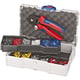 Pince à sertir avec assortiment de cosses pour embouts de câbles 9 outils en coffret